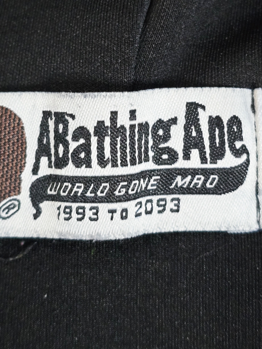 A Bathing Ape Black Full-Zip Hoodie Jacket Sz L - Picture 10 of 10